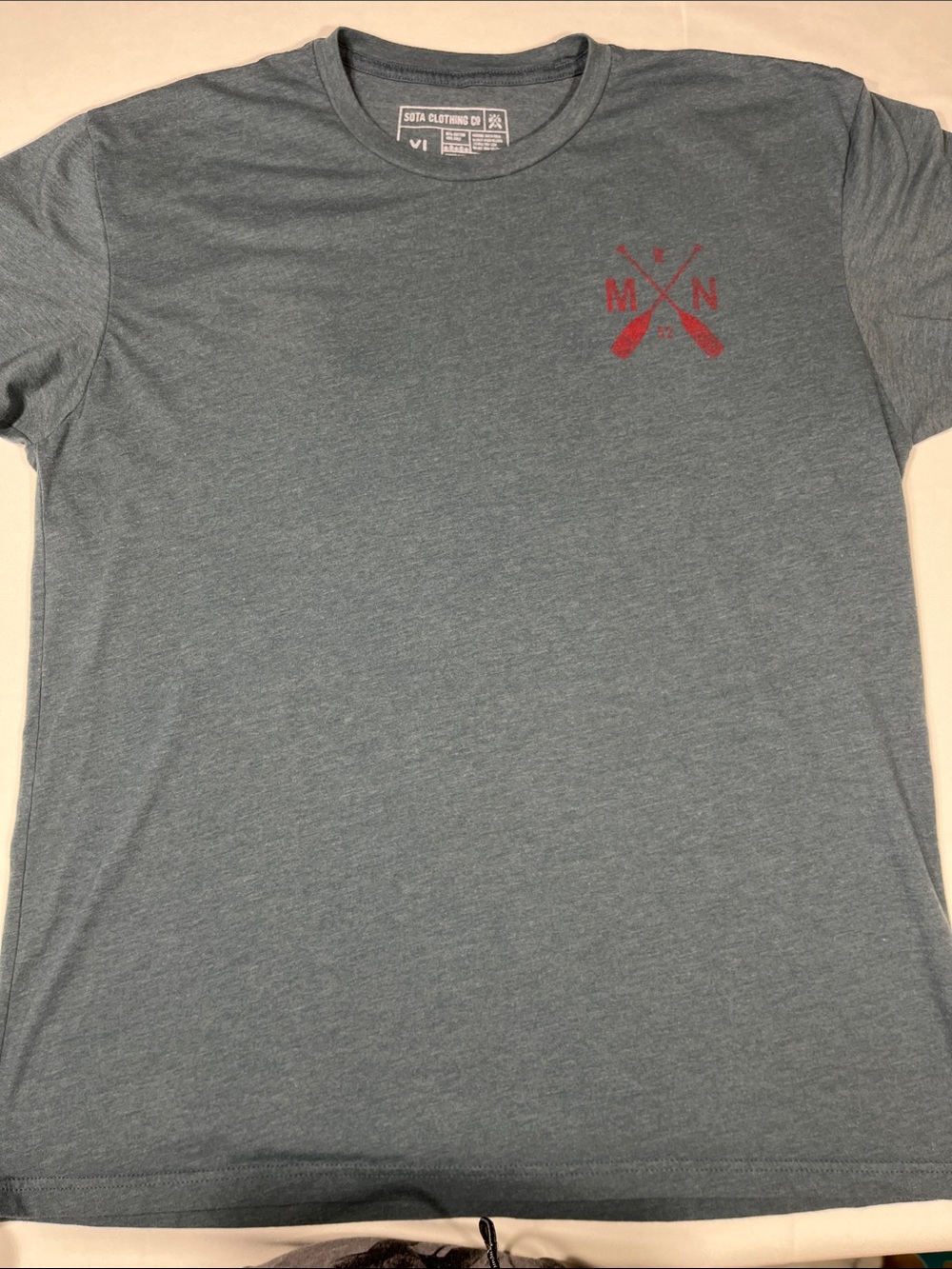 Sota Clothing Co MN Canoe Trees Graphic‎ T Shirt Mens XL Heather Blue